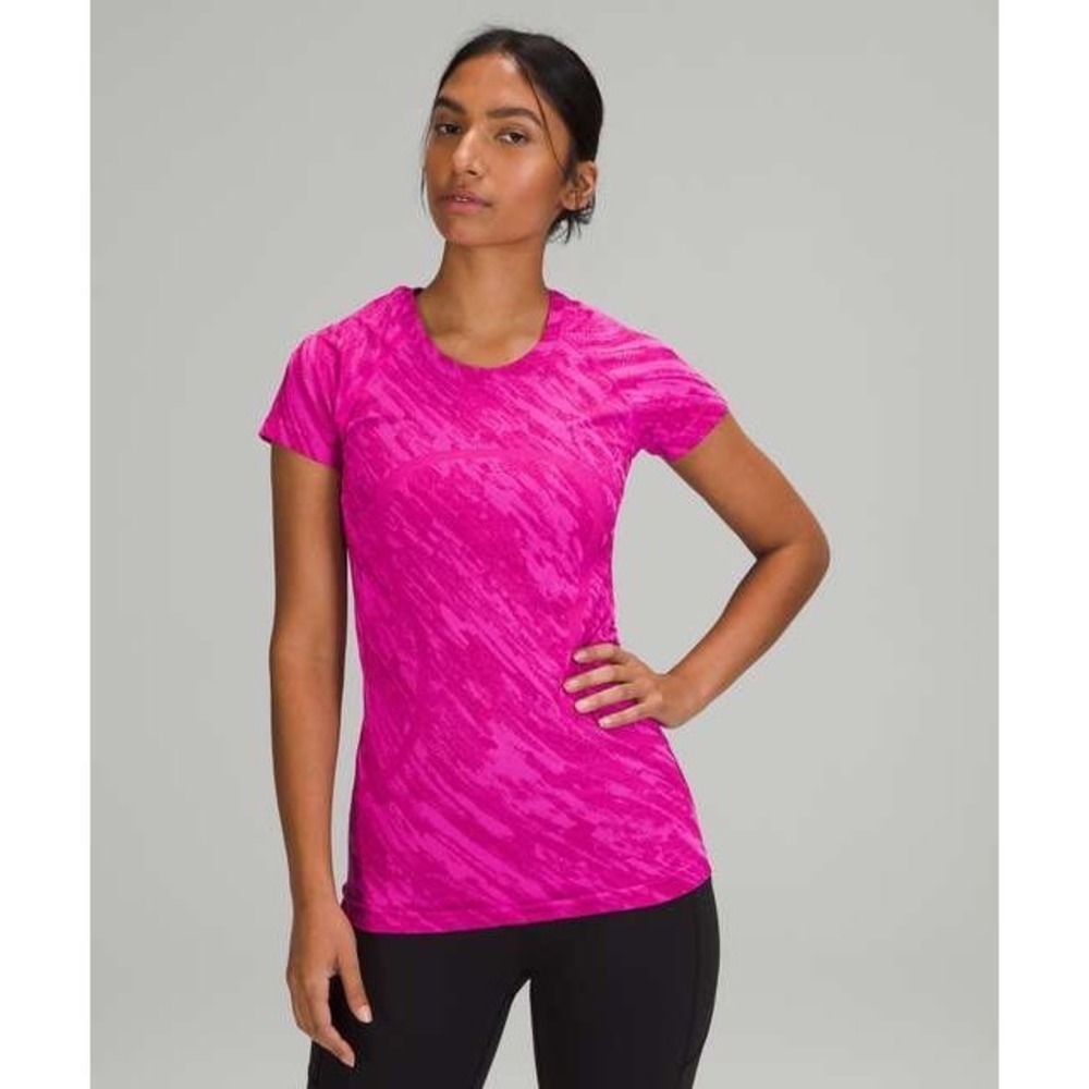 Lululemon Swiftly Tech Hot Pink Running Training Top Athletic Shirt